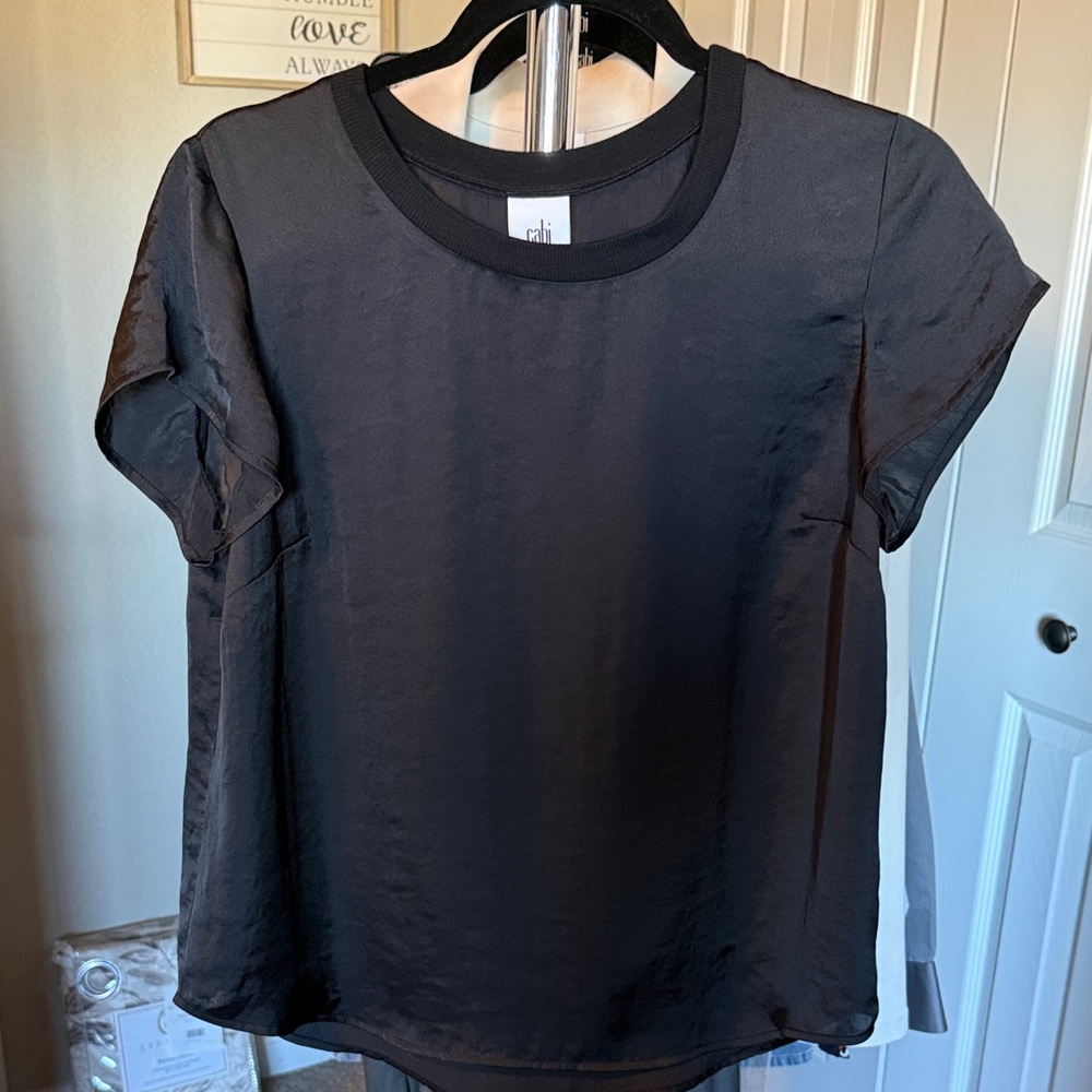 CAbi Elegant Black You Complete Me Top